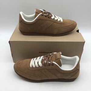 Aldo Nathaniell-230 Mens Tan Suede Low Top Sneakers‎ Gum Sole Size 8 US NEW